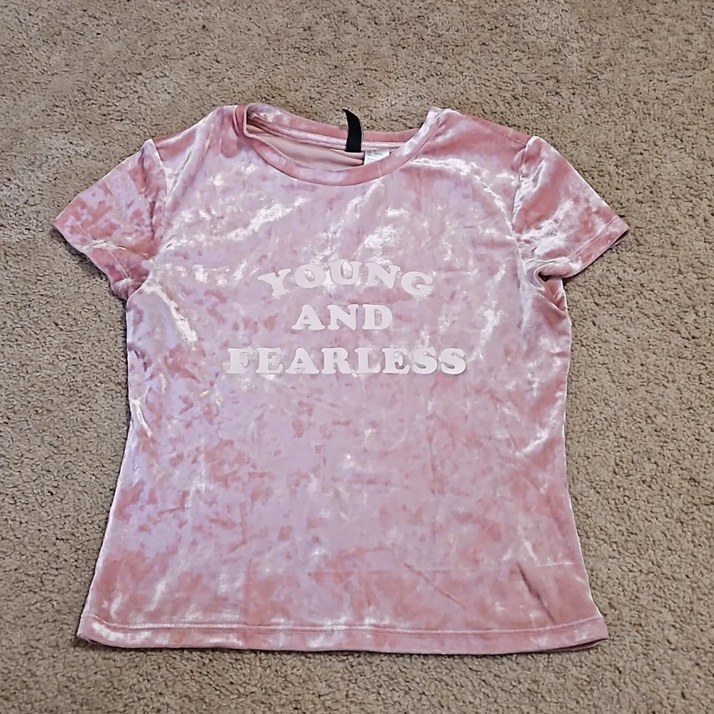 Pink velvet top - Picture 1 of 4